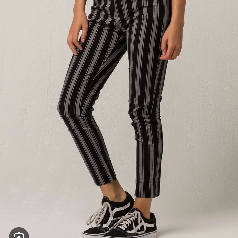 Striped Black and White Women's Pants